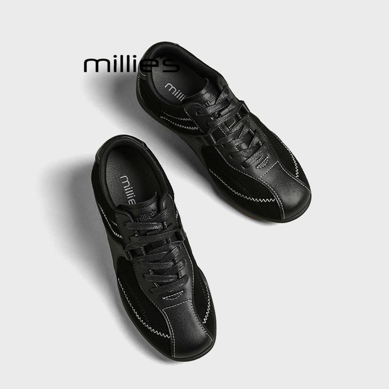 MILLIE'S/妙丽真皮德训鞋女