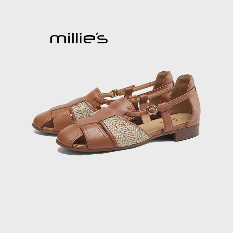 MILLIE'S/妙丽镂空软底舒适凉鞋