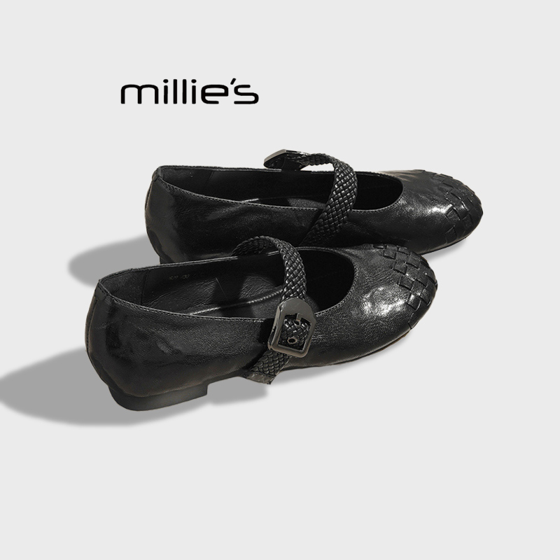 MILLIE'S/妙丽编织平底鞋雨鞋