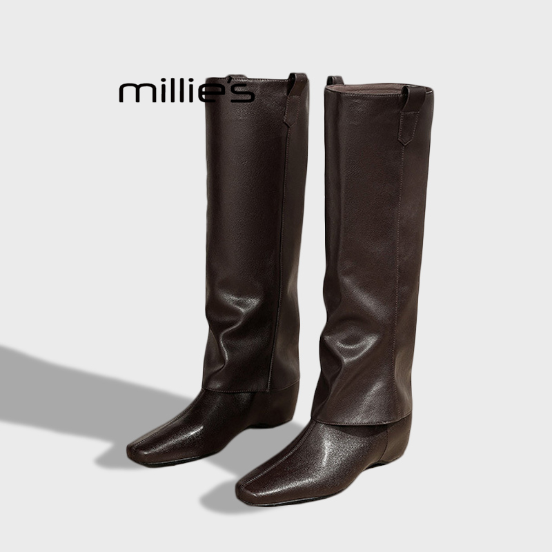 MILLIE'S/妙丽尖头套筒高跟靴
