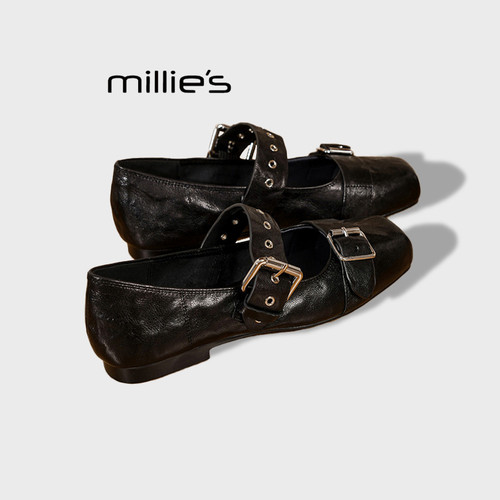 MILLIE'S/妙丽一字扣带玛丽珍鞋