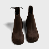 MILLIE 英伦风休闲短靴女Z 百搭马丁靴2026秋冬新款 妙丽时尚