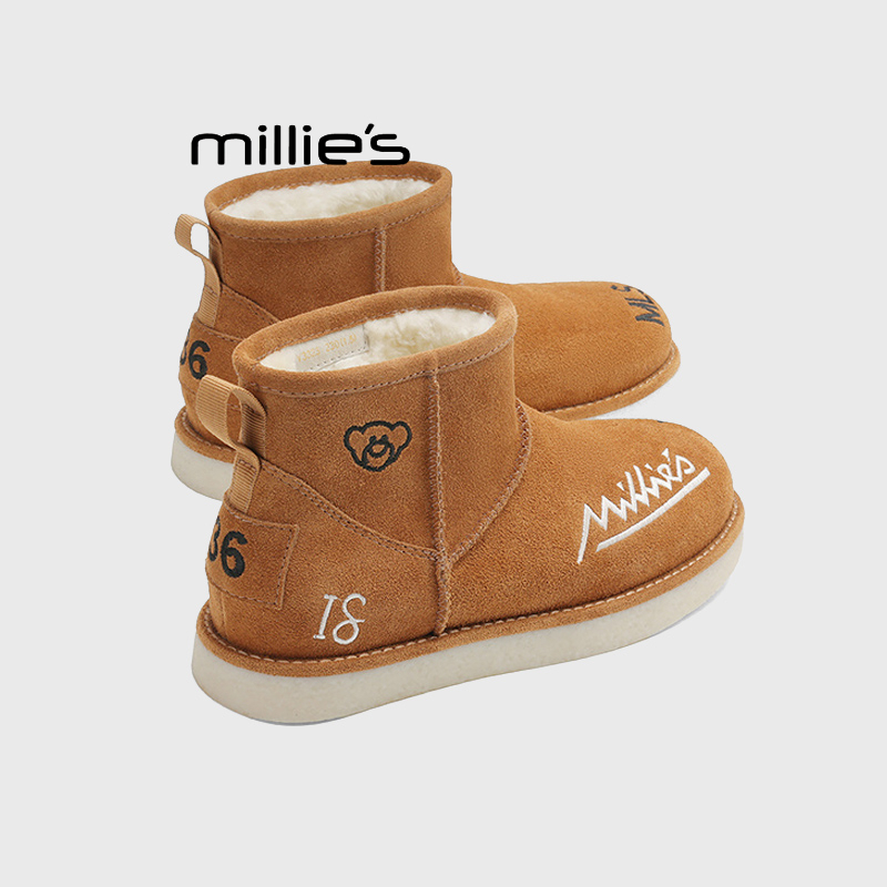MILLIE'S/妙丽厚底增高雪地靴女