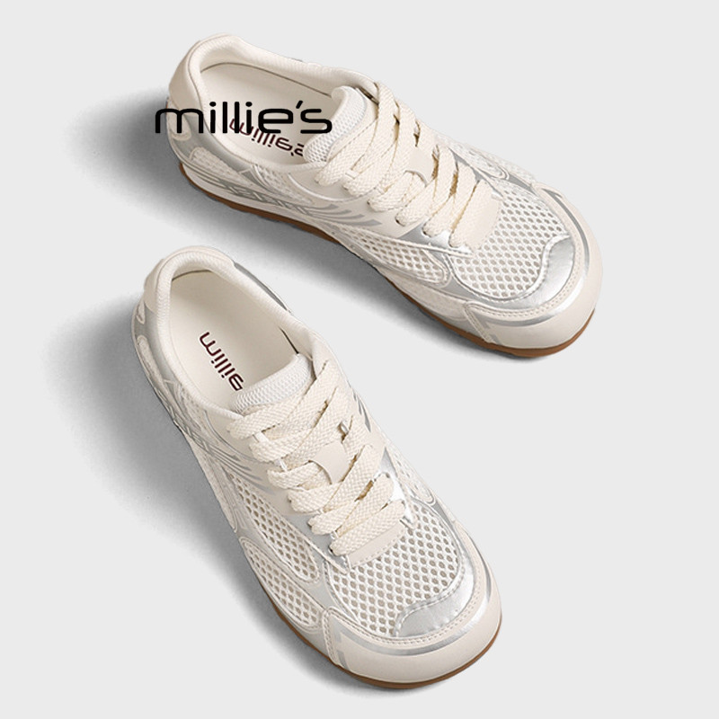 MILLIE'S/妙丽平底德训鞋女2026夏季百搭配裙子小白鞋绝美休闲鞋Z