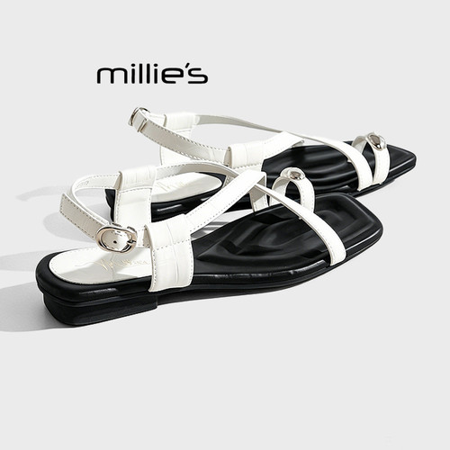 MILLIE'S/妙丽一字带罗马凉鞋