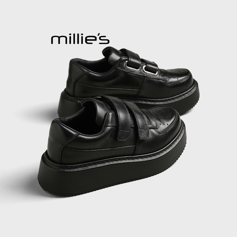 MILLIE'S/妙丽魔术贴显高板鞋