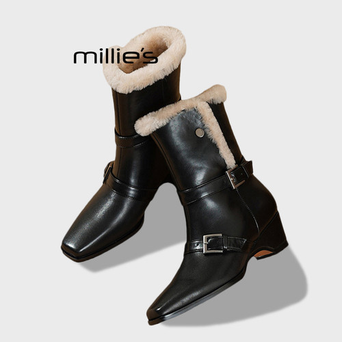 MILLIE'S/妙丽加绒保暖骑士靴