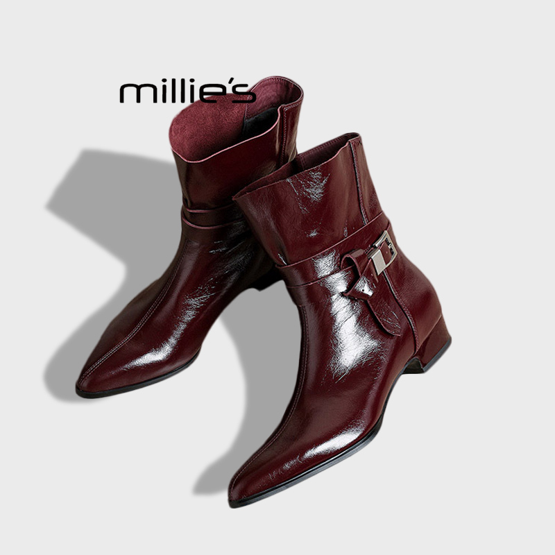 MILLIE'S/妙丽时尚尖头时装靴