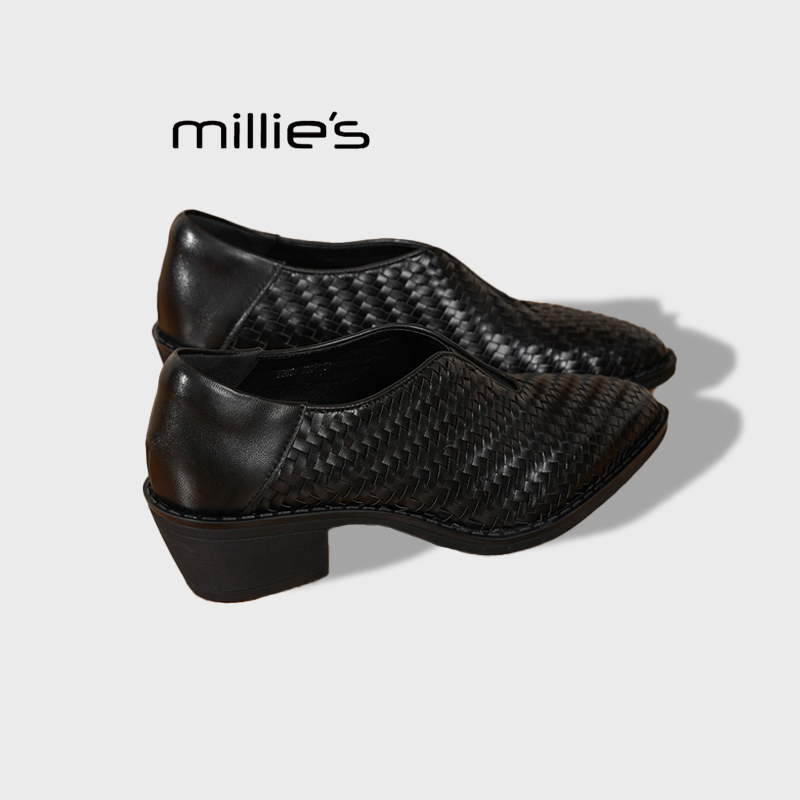 MILLIE'S/妙丽巨好看粗跟女单鞋