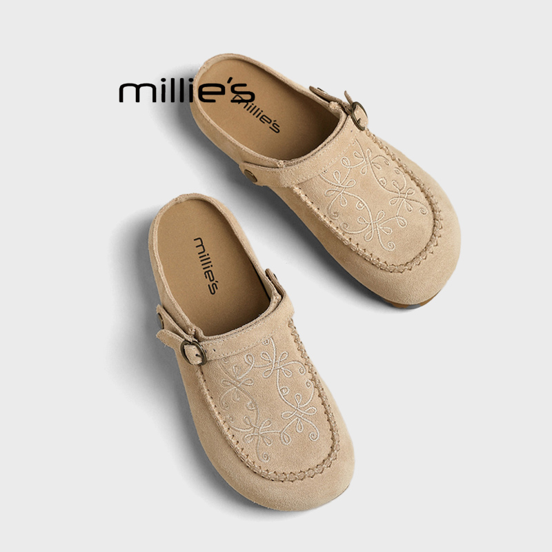 MILLIE'S/妙丽一脚蹬包头半拖鞋