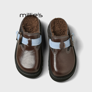 加绒保暖雪地靴女厚底防滑勃肯鞋 妙丽2025秋冬新款 MILLIE