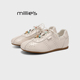 内增高防水休闲鞋 MILLIE 女2026春季 新款 妙丽银色复古德训鞋