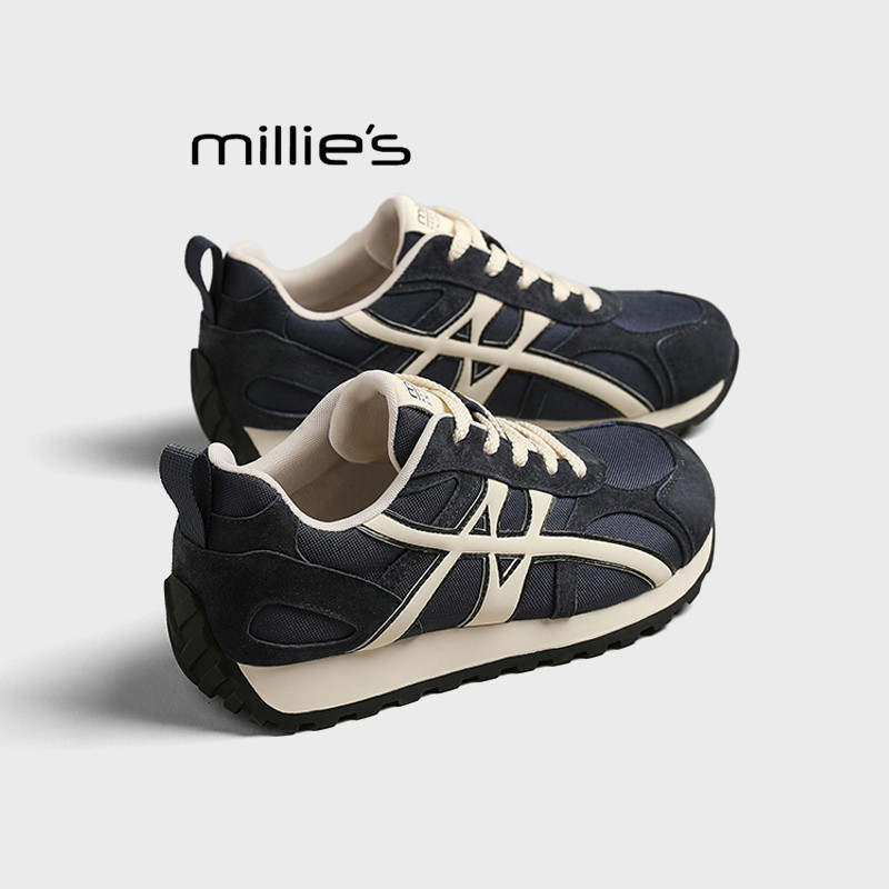 MILLIE'S/妙丽厚底德训鞋女新款秋季休闲运动板鞋复古阿甘老爹鞋,女鞋,德训鞋,淘宝优惠券,粉丝福利购,淘宝优惠卷