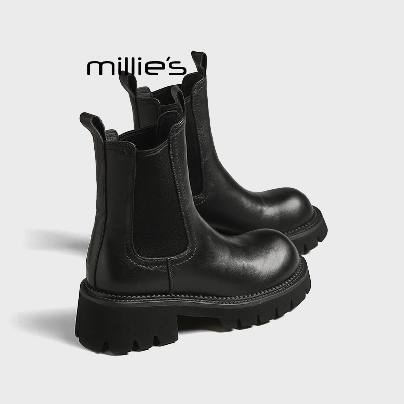 MILLIE'S/妙丽厚底增高马丁靴