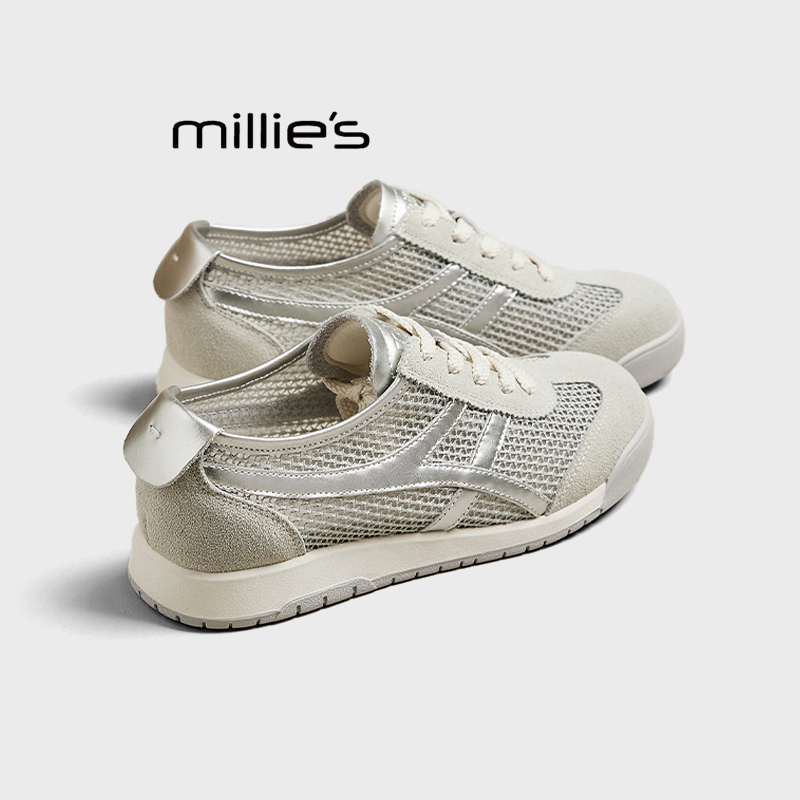 MILLIE'S/妙丽真皮德训鞋女