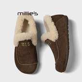 妙丽2026秋冬新款 加绒保暖一脚蹬雪地靴时尚 MILLIE 复古休闲鞋