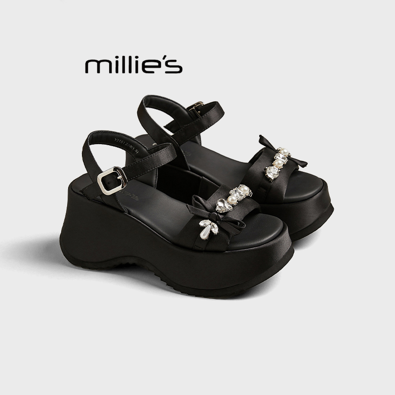 MILLIE'S/妙丽一字扣带凉鞋