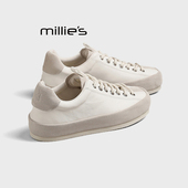 通勤百搭板鞋 MILLIE 厚底增高小白鞋 休闲运动鞋 妙丽复古德训鞋