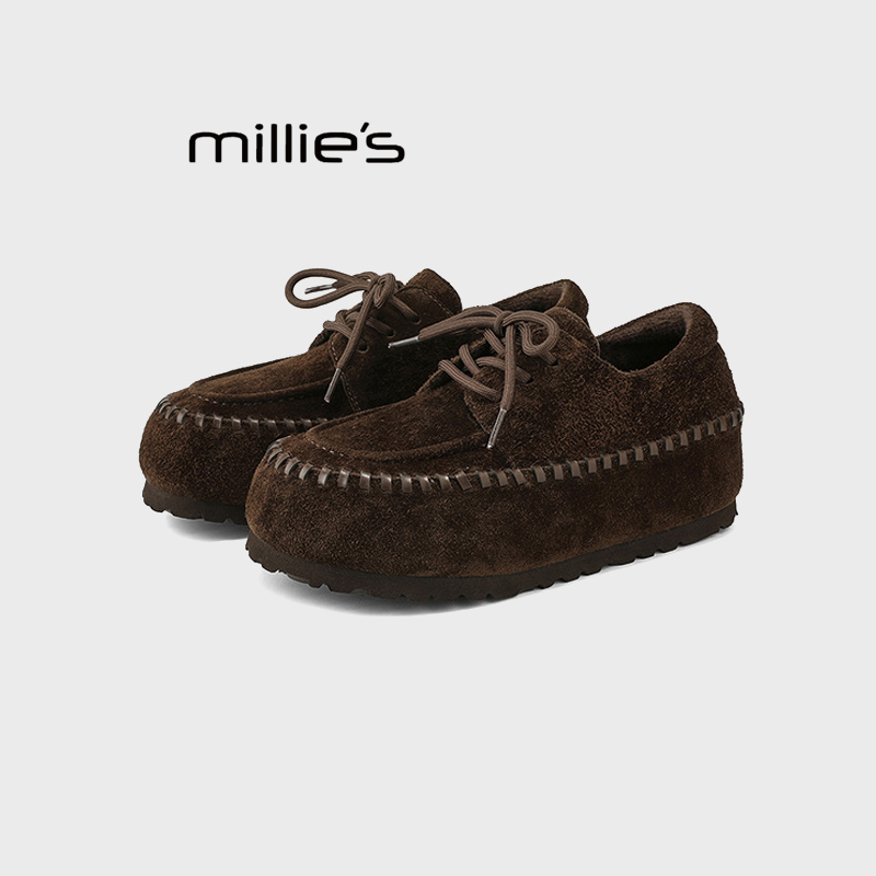 MILLIE'S/妙丽老钱风勃肯鞋女