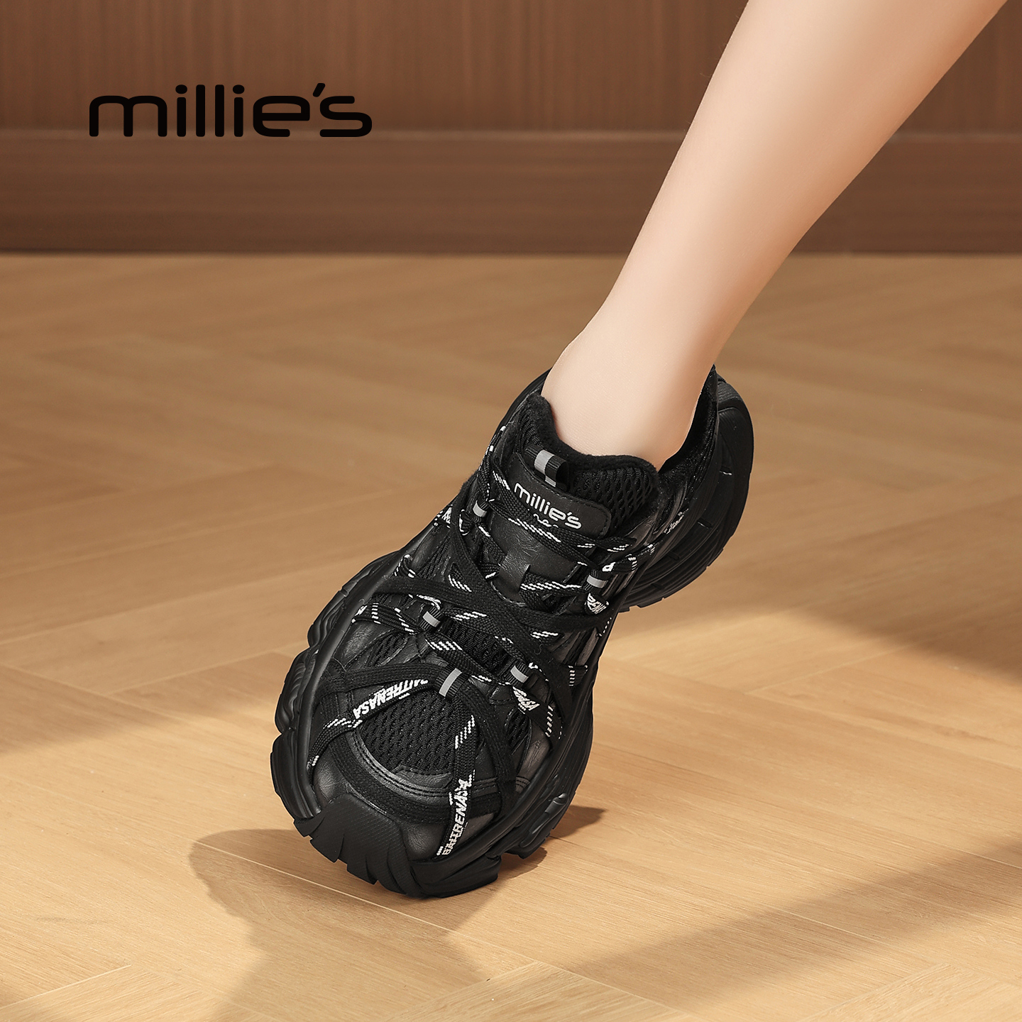 MILLIE'S/妙丽时尚厚底老爹鞋