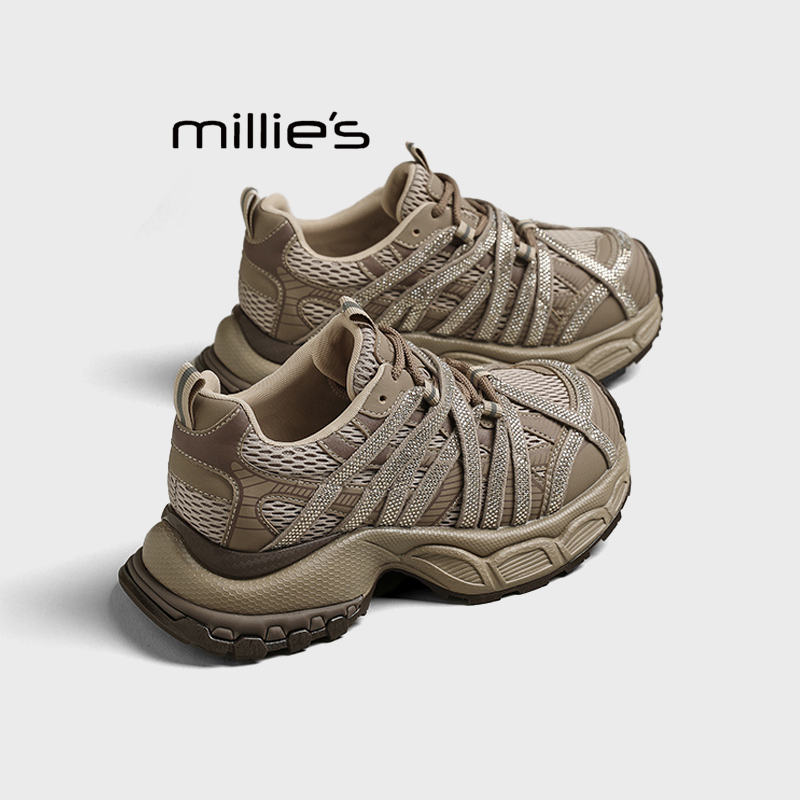 MILLIE'S/妙丽网面老爹鞋女