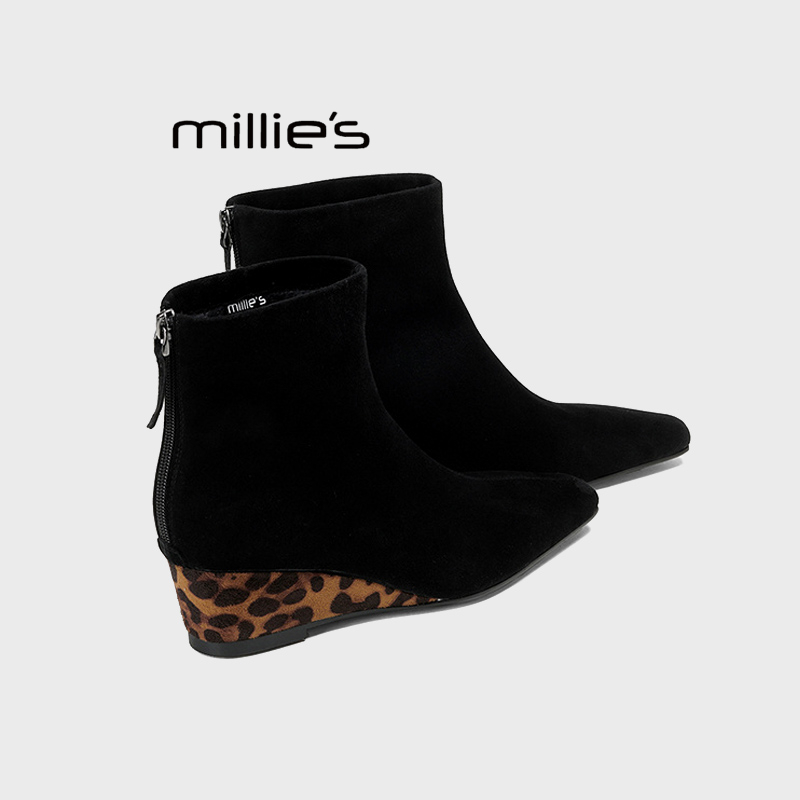 MILLIE'S/妙丽豹纹瘦瘦靴
