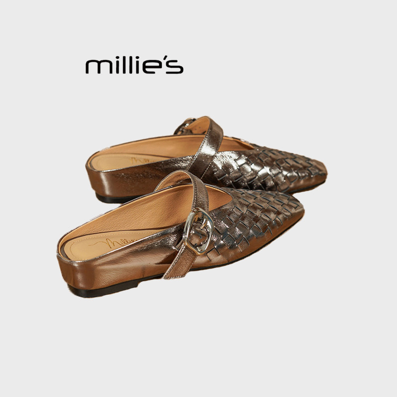 MILLIE'S/妙丽手工编织包头拖
