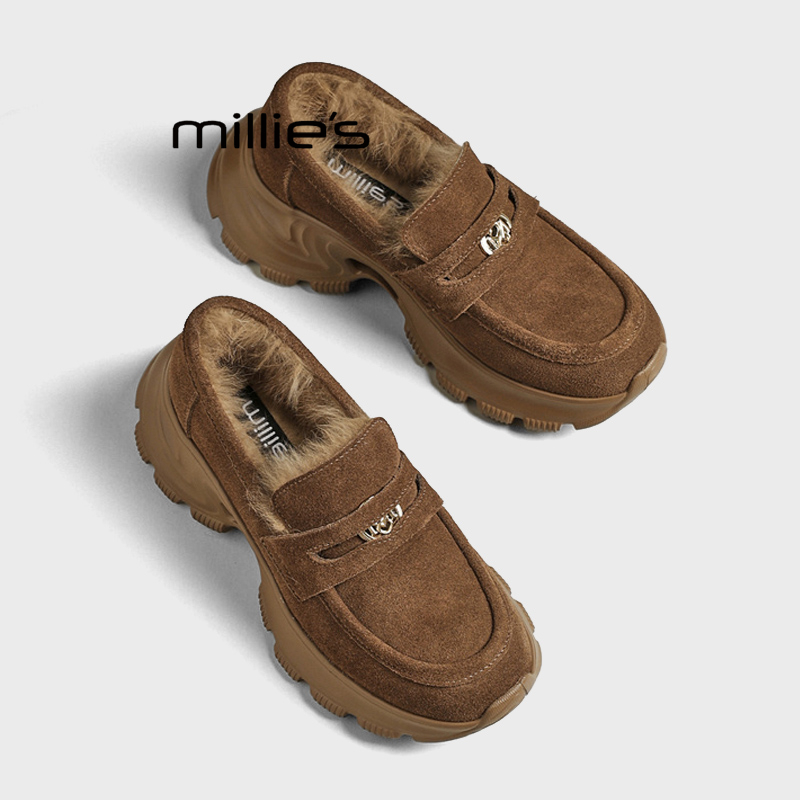 MILLIE'S/妙丽厚底增高老爹鞋