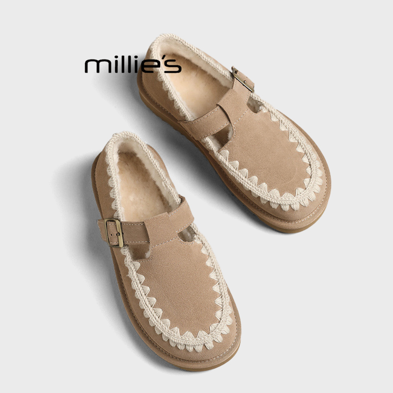 MILLIE'S/妙丽一脚蹬软底豆豆鞋