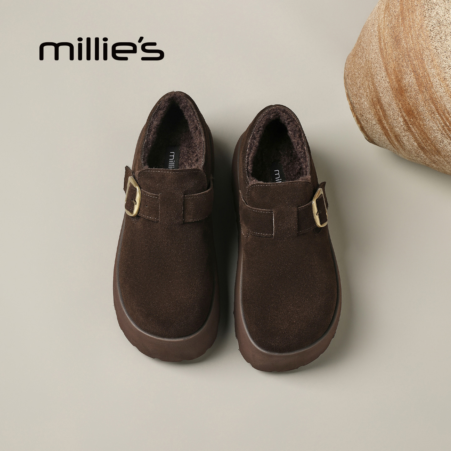 MILLIE'S/妙丽厚底勃肯鞋女