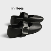 芭蕾平底单鞋 MILLIE 平底浅口圆头玛丽珍鞋 女2026春季 妙丽法式