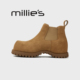 MILLIE 靴百搭短靴Z 加绒保暖工装 妙丽翻毛皮切尔西靴女冬季