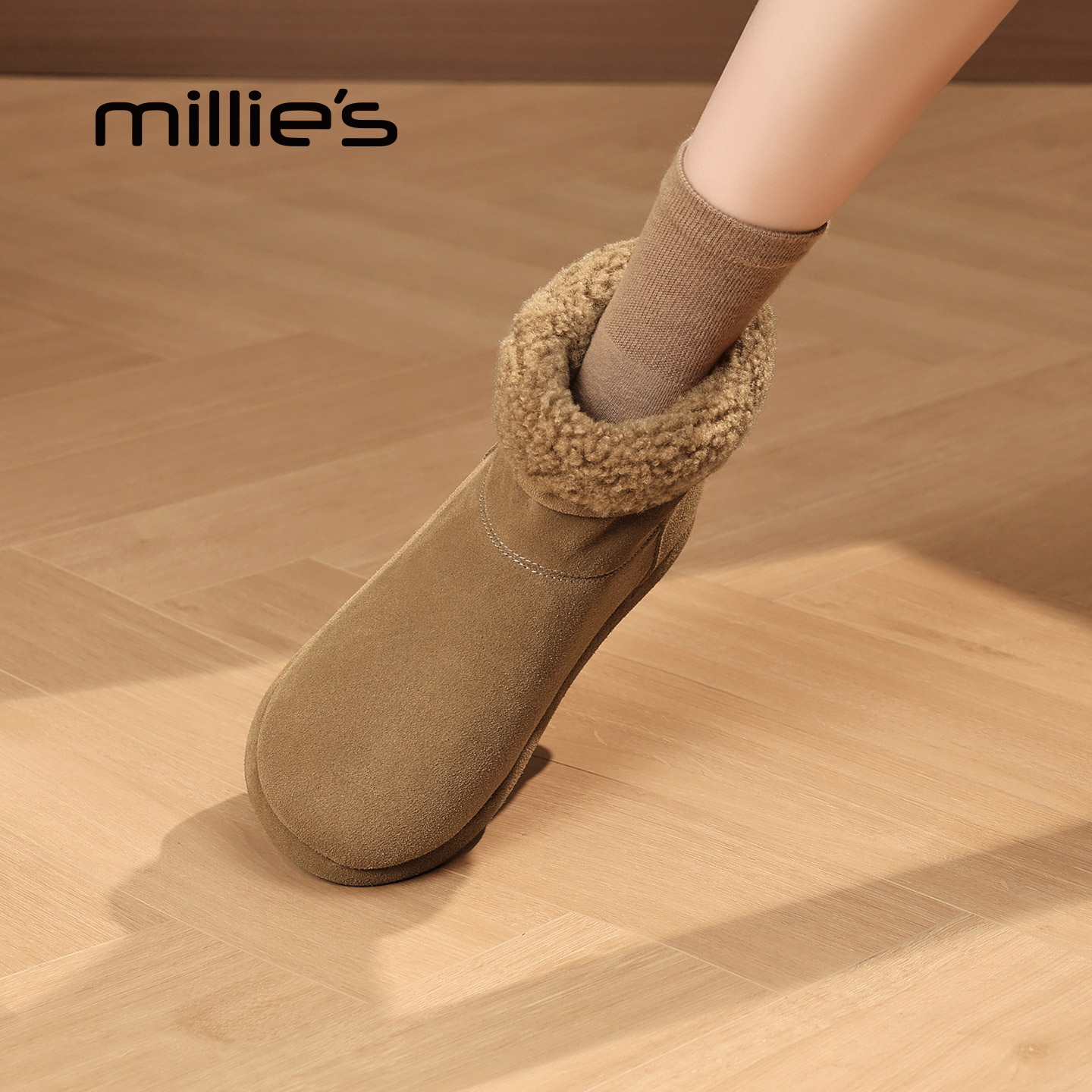 MILLIE'S/妙丽毛绒雪地靴