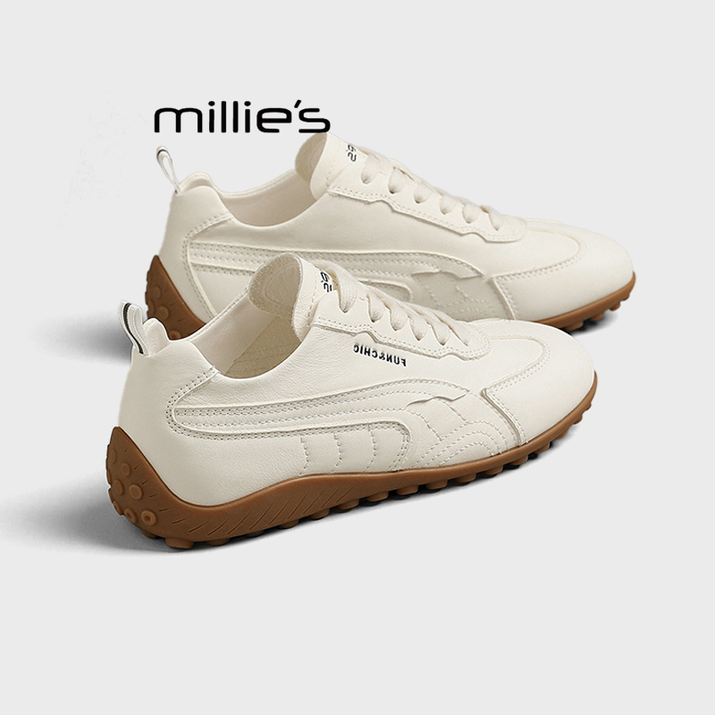 MILLIE'S/妙丽百搭平底小白鞋