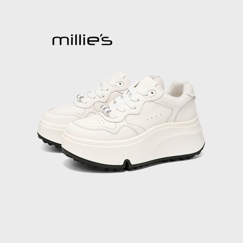 MILLIE'S/妙丽增高小白鞋