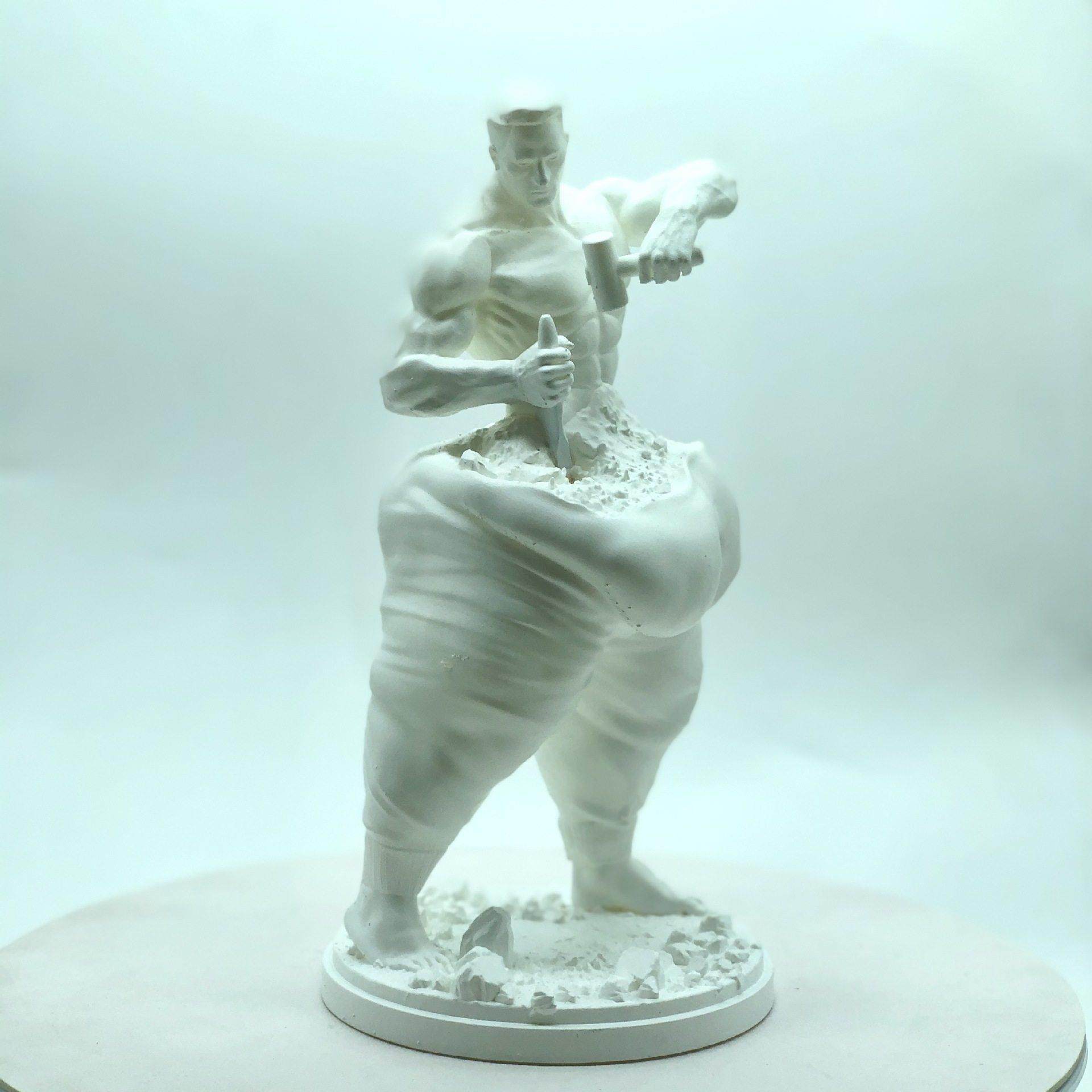 创意打破脂肪健身瘦身男女减肥摆件雕像人体造型健美家居瑜伽馆