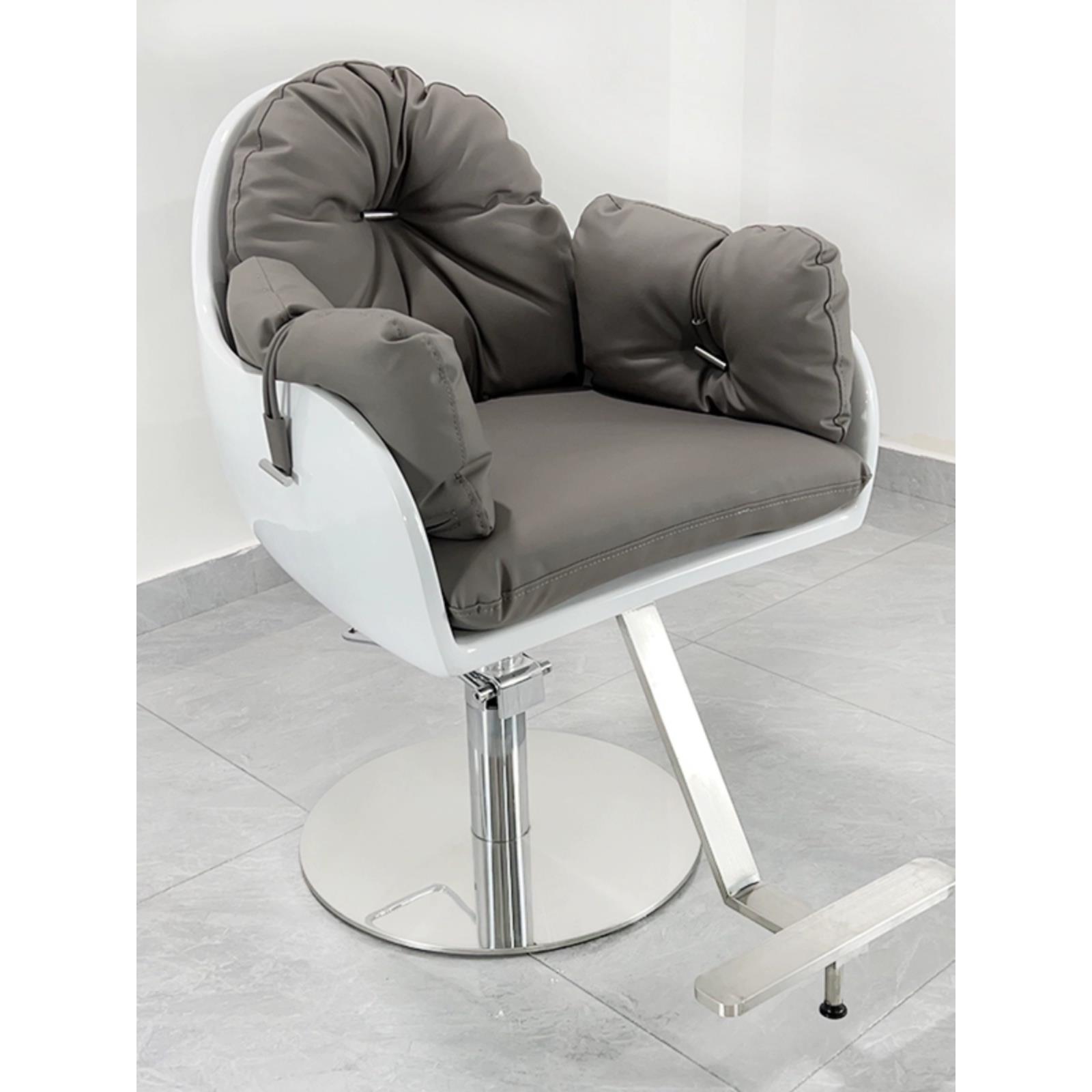 网红美发椅子发廊专用升降旋转理发店椅子玻璃钢剪发凳子烫染座椅