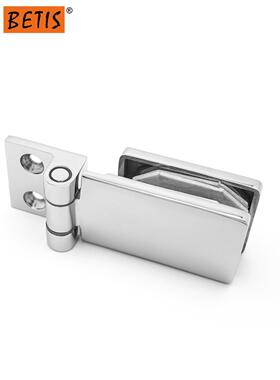 弧面实心全精铸304玻璃夹浴室铰炼淋浴房门合页HINGE可装内外开门