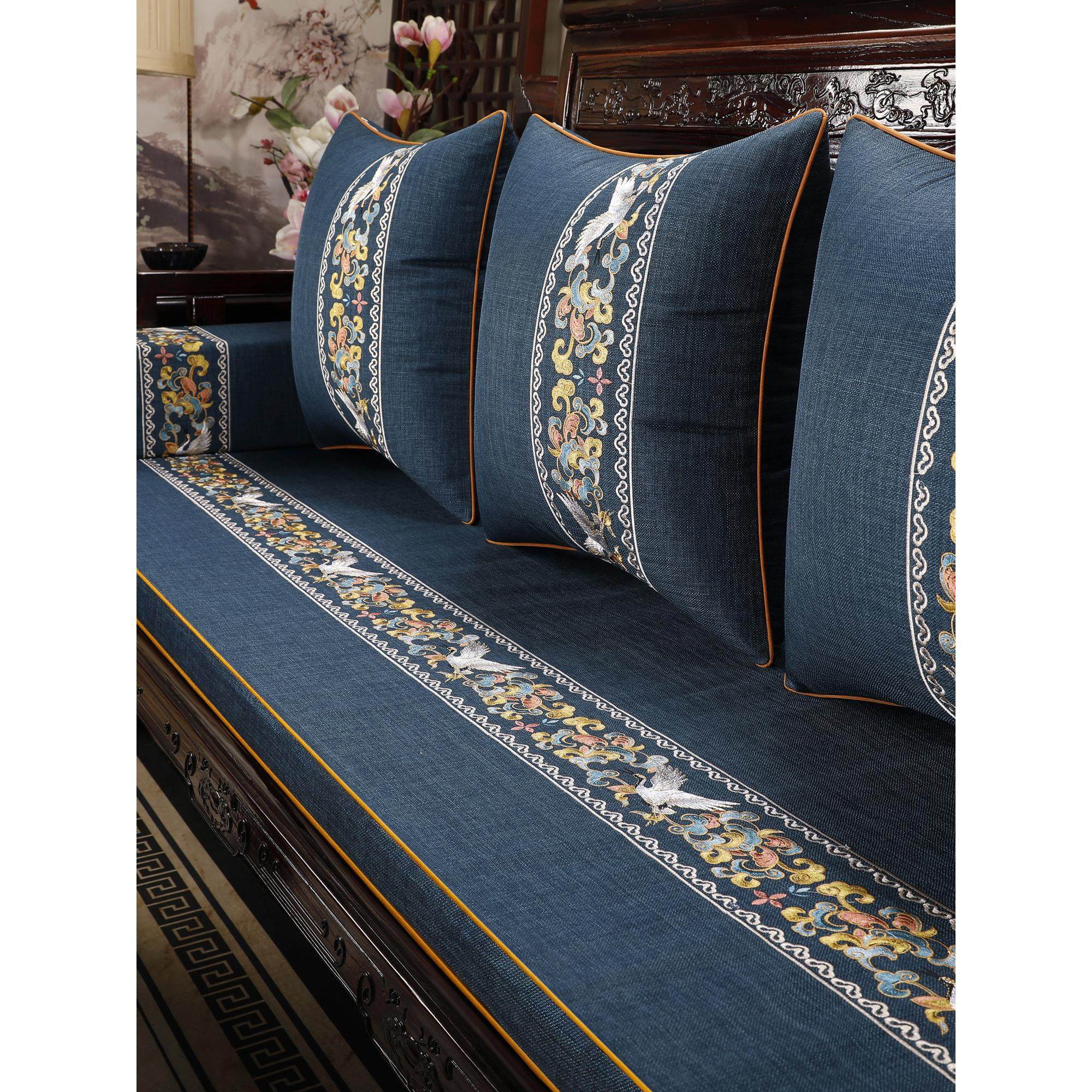 新中国风罗汉床垫沙发靠背五件套座垫经典红木家具沙发靠垫定制,居家布艺,沙发垫,淘宝优惠券,粉丝福利购,淘宝优惠卷