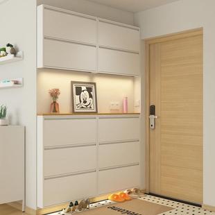 柜电梯口极窄金属玄关柜 柜家用门口入户挂墙翻斗鞋 15cm超薄鞋