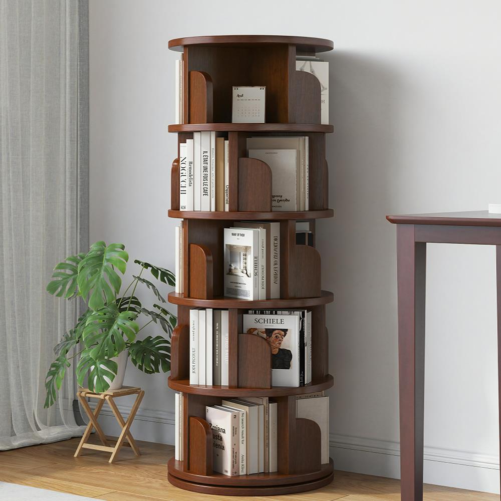 旋转书架360度书柜网红收纳家用客厅可移动儿童落地置物架