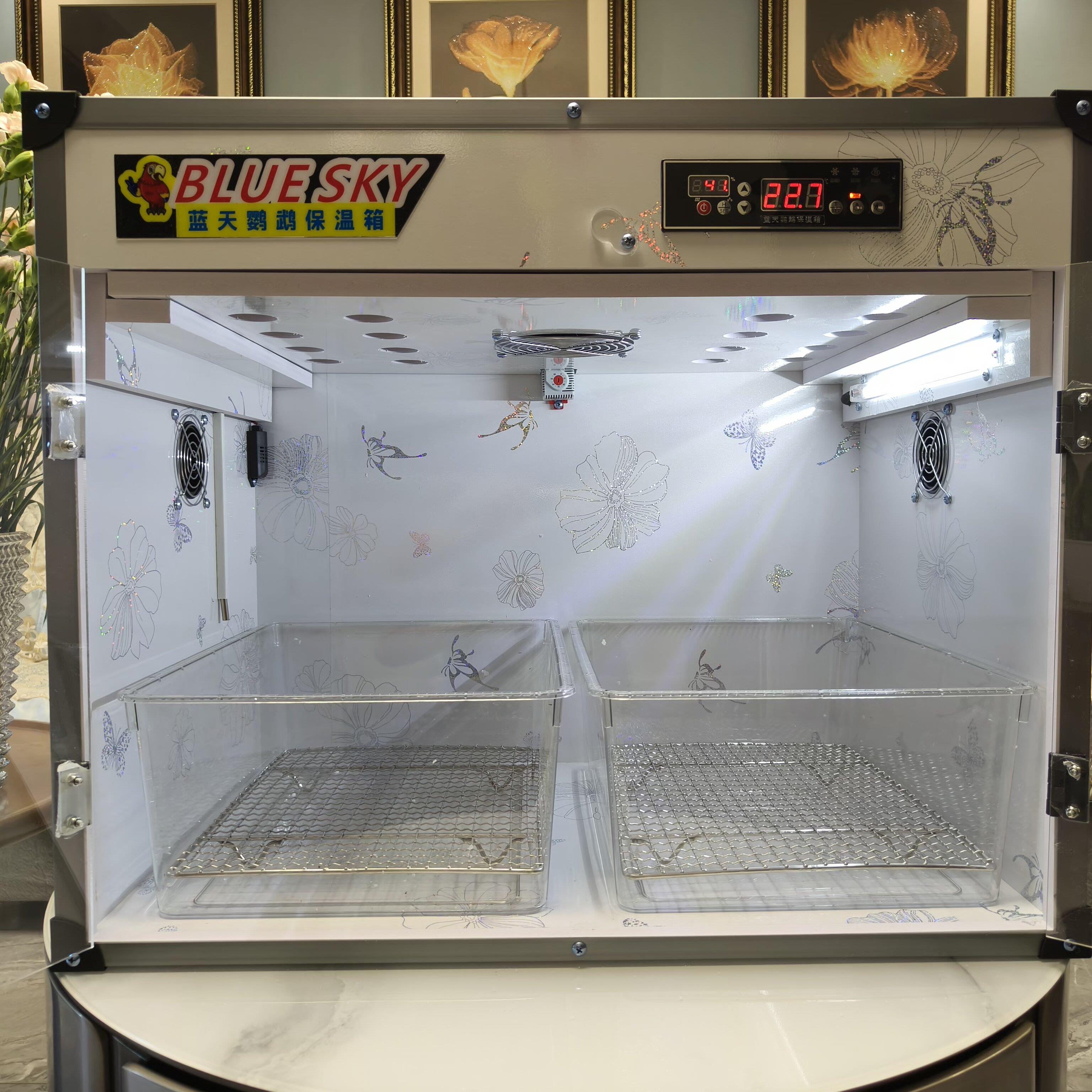 全智能爬宠专用鹦鹉保温箱温控器温度湿度双系统空气循环定时排风