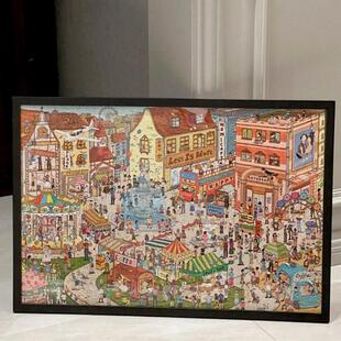 拼图框2000片96*68cm97*69厘米70*100专用拼图框裱框实木相框画