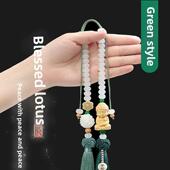 汽车挂件菩提莲花创意饰品后视镜出入平安符车载莲花高档男士 吊坠