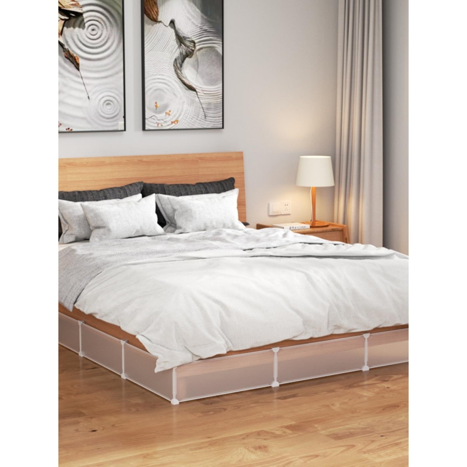 床底挡板防猫钻挡板沙发底封床下围栏床缝底下防尘档条拦宠物神器