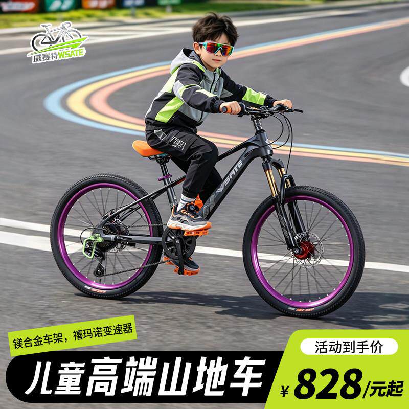 儿童镁合金山地自行车大童8到12岁10小孩山地车单车小学生20/22寸