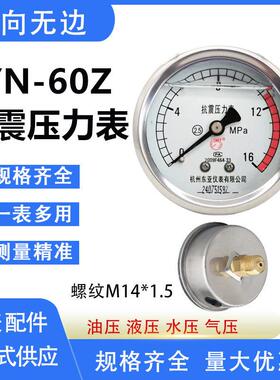 YN-60Z轴向高压清洗机耐震压力表东亚真空洗车机空压机液压抗震