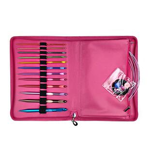 毛衣编织工具套装可拆卸换绳毛衣针环形针地毯钩针突尼斯钩针