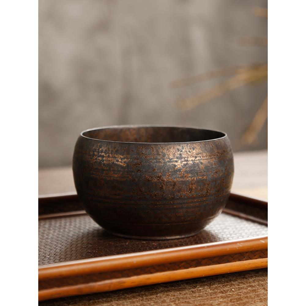 粗陶水盂茶钵茶洗建水 家用笔洗茶具配件 茶渣桶小号洗茶杯碗收纳