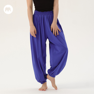 柔软带内抽绳日常瑜伽裤 omshan·basic 基础宽松休闲束脚灯笼裤